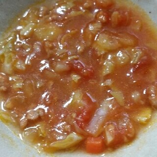 離乳食後期～春キャベツとトマト缶で具沢山スープ